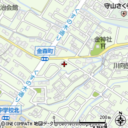 滋賀県守山市金森町822周辺の地図