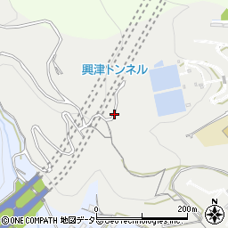 興津トンネル周辺の地図