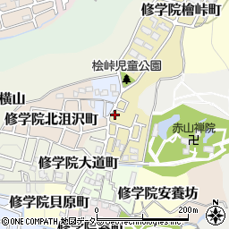 京都府京都市左京区修学院開根坊町5周辺の地図