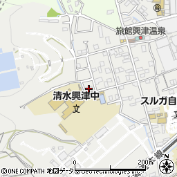 鈴与興津社宅周辺の地図