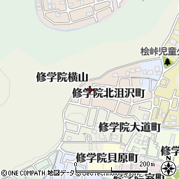 京都府京都市左京区修学院北沮沢町12周辺の地図