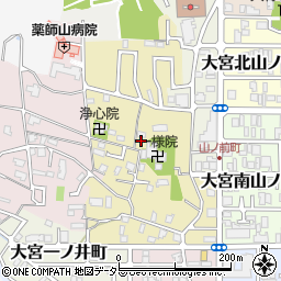 京都府京都市北区大宮薬師山東町周辺の地図
