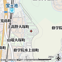 京都府京都市左京区修学院千万田町周辺の地図