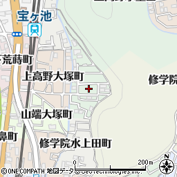 京都府京都市左京区修学院千万田町周辺の地図