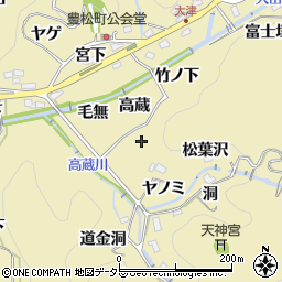 愛知県豊田市豊松町高蔵周辺の地図