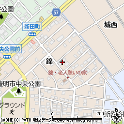 愛知県豊明市新田町錦周辺の地図
