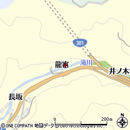 愛知県豊田市大内町龍宮周辺の地図