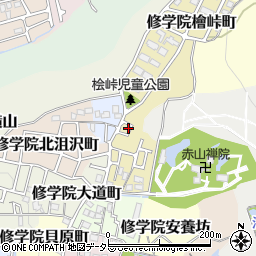 京都府京都市左京区修学院開根坊町4周辺の地図