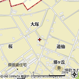 愛知県豊田市堤町大塚周辺の地図