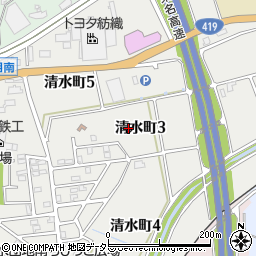 愛知県豊田市清水町周辺の地図