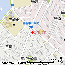 愛知県豊明市三崎町中ノ坪1周辺の地図