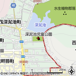 深泥ヶ池公園周辺の地図