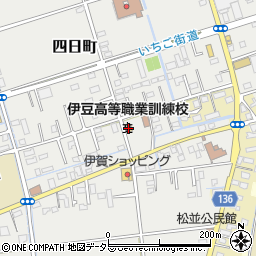 伊豆高等職業訓練校周辺の地図