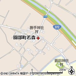 京都府南丹市園部町若森前町周辺の地図