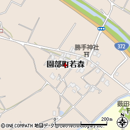 京都府南丹市園部町若森周辺の地図