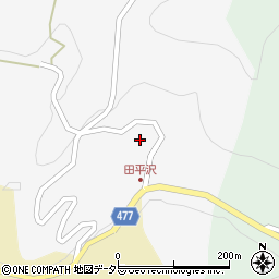 愛知県豊田市田平沢町松葉周辺の地図