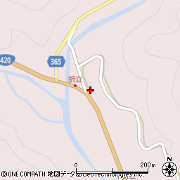 愛知県設楽町（北設楽郡）三都橋（内貝津）周辺の地図