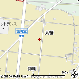 愛知県豊田市堤町大笹周辺の地図