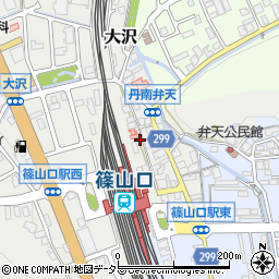 兵庫県丹波篠山市大沢周辺の地図