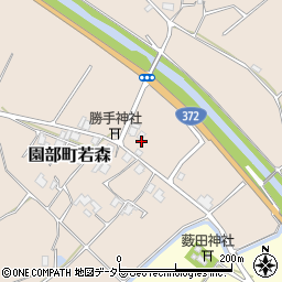 京都府南丹市園部町若森大橋周辺の地図