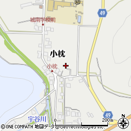 兵庫県丹波篠山市小枕154-3周辺の地図