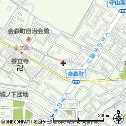 滋賀県守山市金森町53周辺の地図