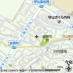 滋賀県守山市金森町630-38周辺の地図