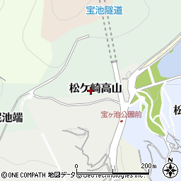 京都府京都市左京区松ケ崎高山周辺の地図