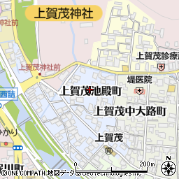 京都府京都市北区上賀茂池殿町周辺の地図