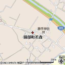 京都府南丹市園部町若森久保田周辺の地図