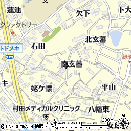 愛知県東海市名和町南玄蕃周辺の地図