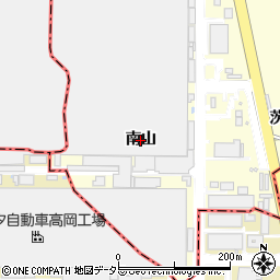 愛知県みよし市明知町（南山）周辺の地図