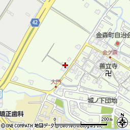 滋賀県守山市金森町266-2周辺の地図