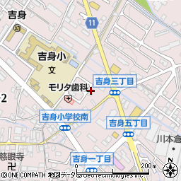 滋賀県守山市吉身周辺の地図