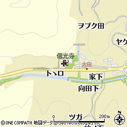 愛知県豊田市豊松町トゝロ周辺の地図