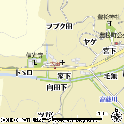 愛知県豊田市豊松町小玉石周辺の地図