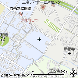 滋賀県守山市大林町周辺の地図
