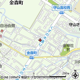 滋賀県守山市金森町853周辺の地図