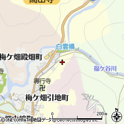 京都府京都市右京区梅ケ畑引地町29周辺の地図