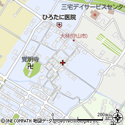 滋賀県守山市大林町288-1周辺の地図