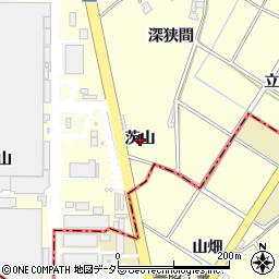 愛知県みよし市明知町（茨山）周辺の地図