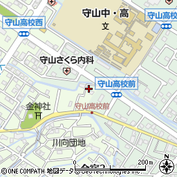 滋賀県守山市金森町3-4周辺の地図