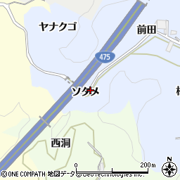 愛知県豊田市松平志賀町ソタメ周辺の地図