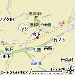 愛知県豊田市豊松町宮下周辺の地図