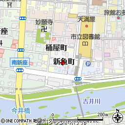 岡山県津山市新魚町周辺の地図