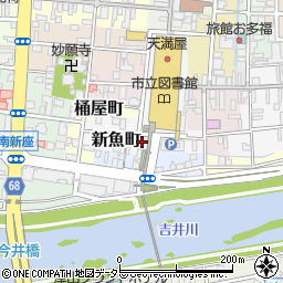 岡山県津山市新魚町14-1周辺の地図