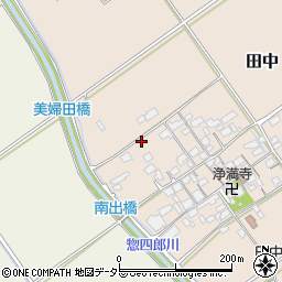 滋賀県竜王町（蒲生郡）田中周辺の地図