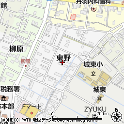 三重県桑名市東野周辺の地図