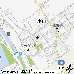 滋賀県蒲生郡竜王町小口周辺の地図