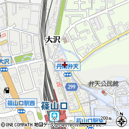 兵庫森林管理署篠山森林事務所周辺の地図